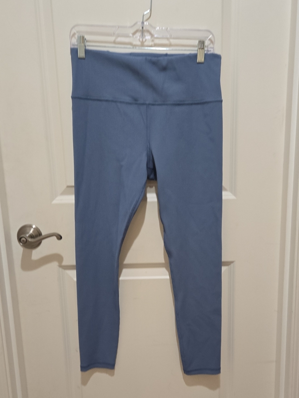 Athleta High-Waist Ribbed Leggings in Slate Blue